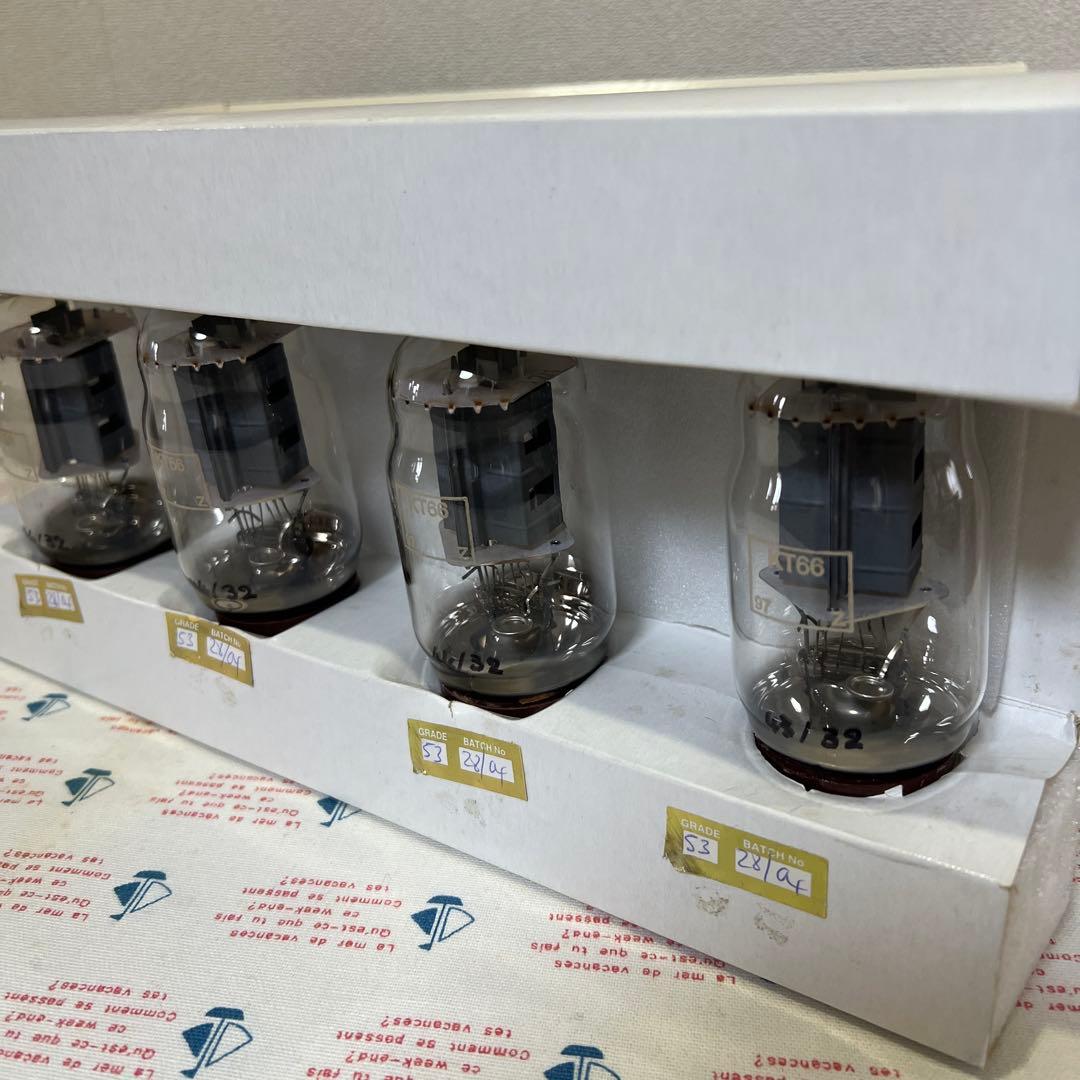 真空管ゴールデンドラゴン KT66 4本 箱付 マッチドクワッド 動作品