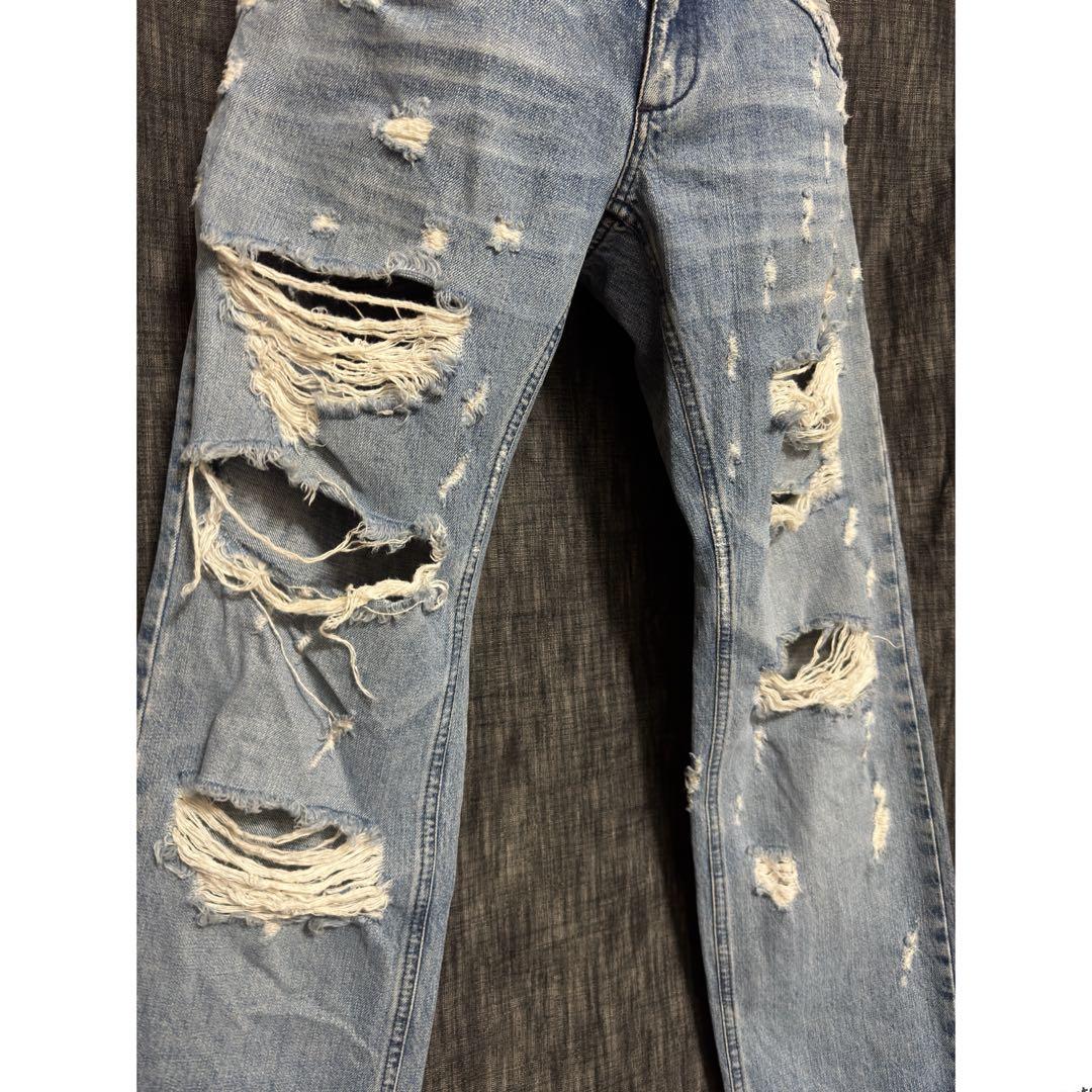 DOLCE&GABBANA ハードダメージ加工 デストロイデニム ジーンズ ロゴ