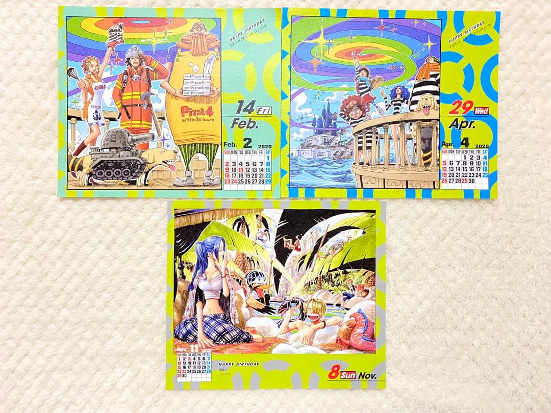 ビビ ルフィ サンジ 日めくり コミック カレンダー 2020 ワンピース