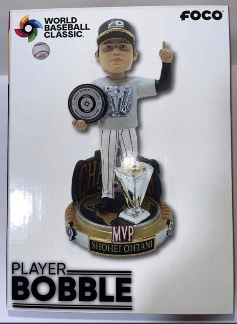 大谷翔平【123個限定】ボブルヘッド WBC 優勝トロフィー MVP盾 - メルカリ
