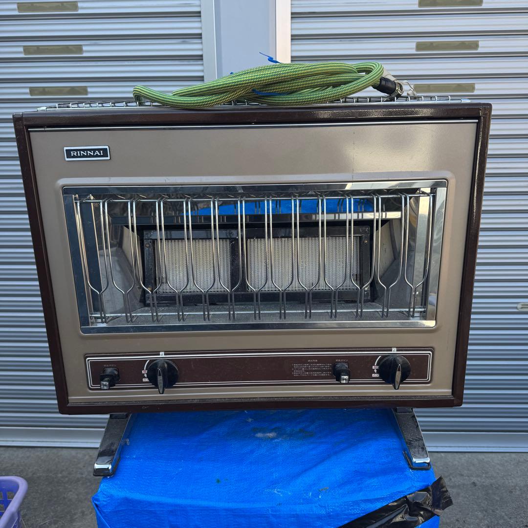【最終値下げ】昭和レトロ　リンナイ ガスファンヒーター R-1000C-401 最終値下げ】昭和レトロ リンナイ ガスファンヒーター R-1000C-401