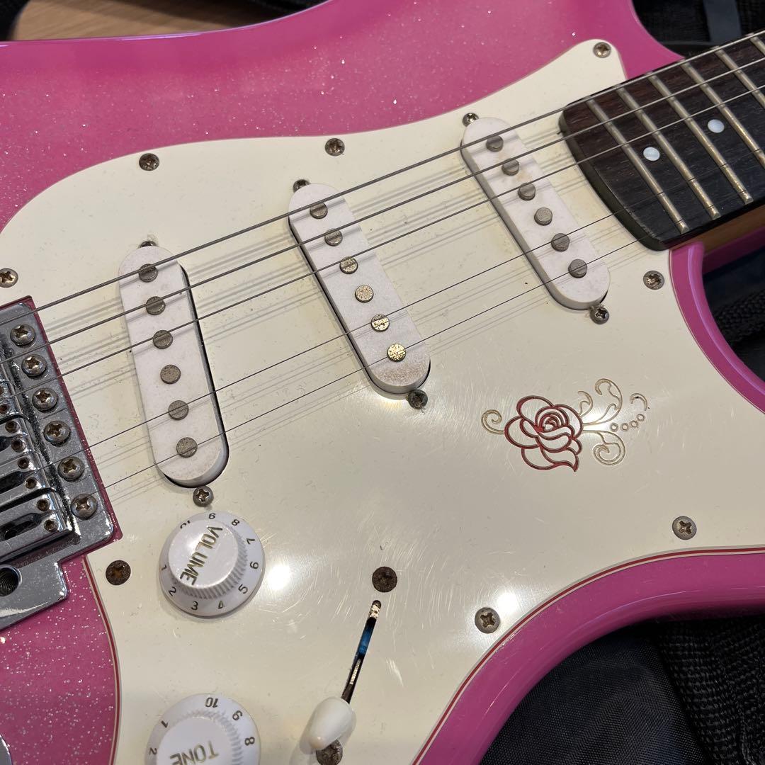 gypsy roseエレキギター/ピンクラメ/初心者向け - メルカリ