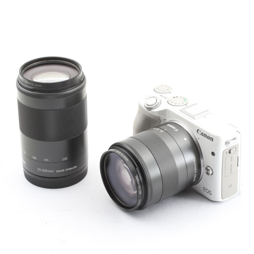 美品】キヤノン Canon EOS M3 ミラーレスカメラ 2本レンズ付き - メルカリ