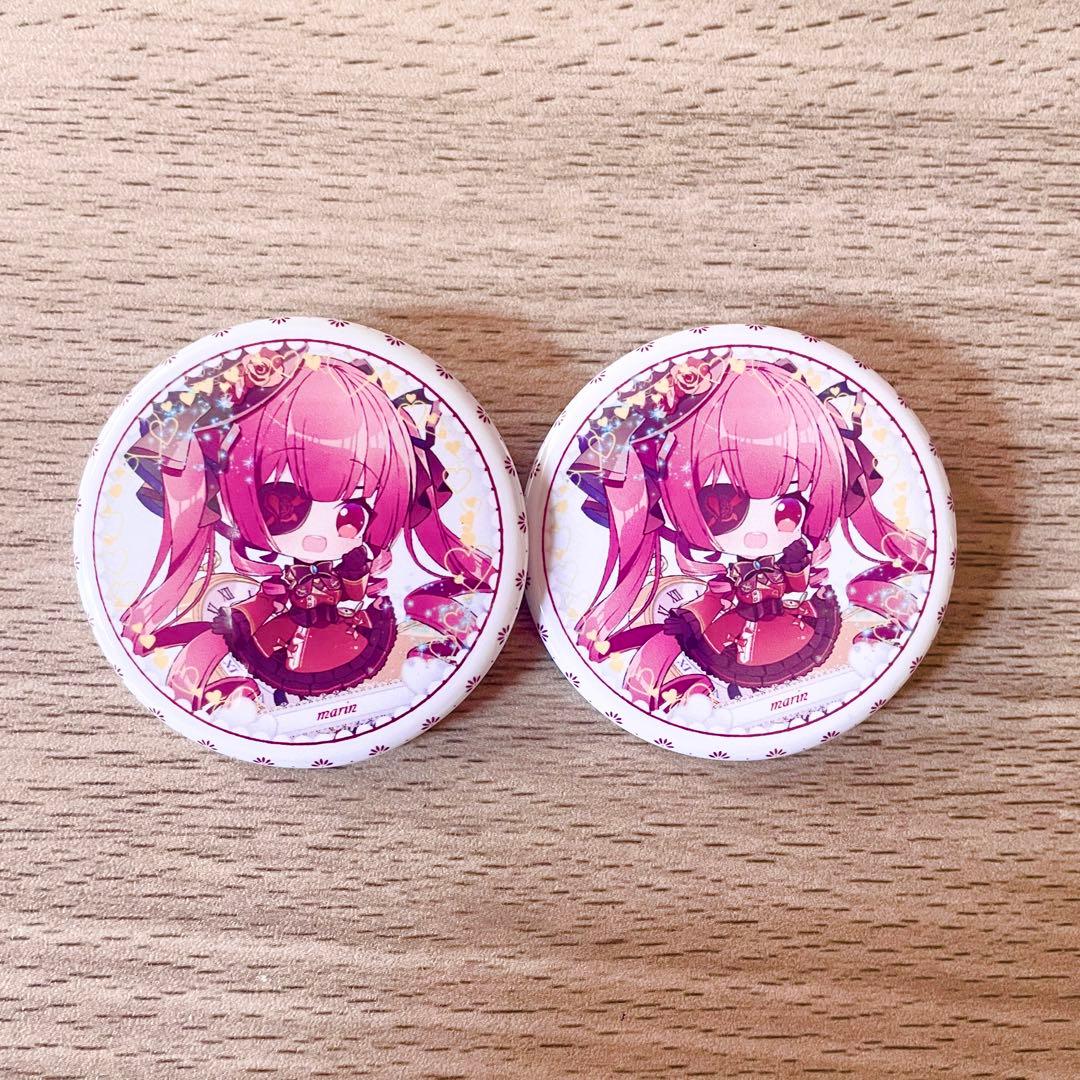 宝鐘マリン マリン船長 缶バッチ ホロライブ グッズ ヲタ活 痛バ 2点