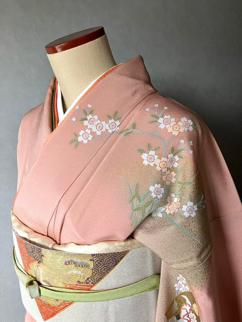 美品 雅な扇と四季草花の訪問着と長襦袢セット - メルカリ