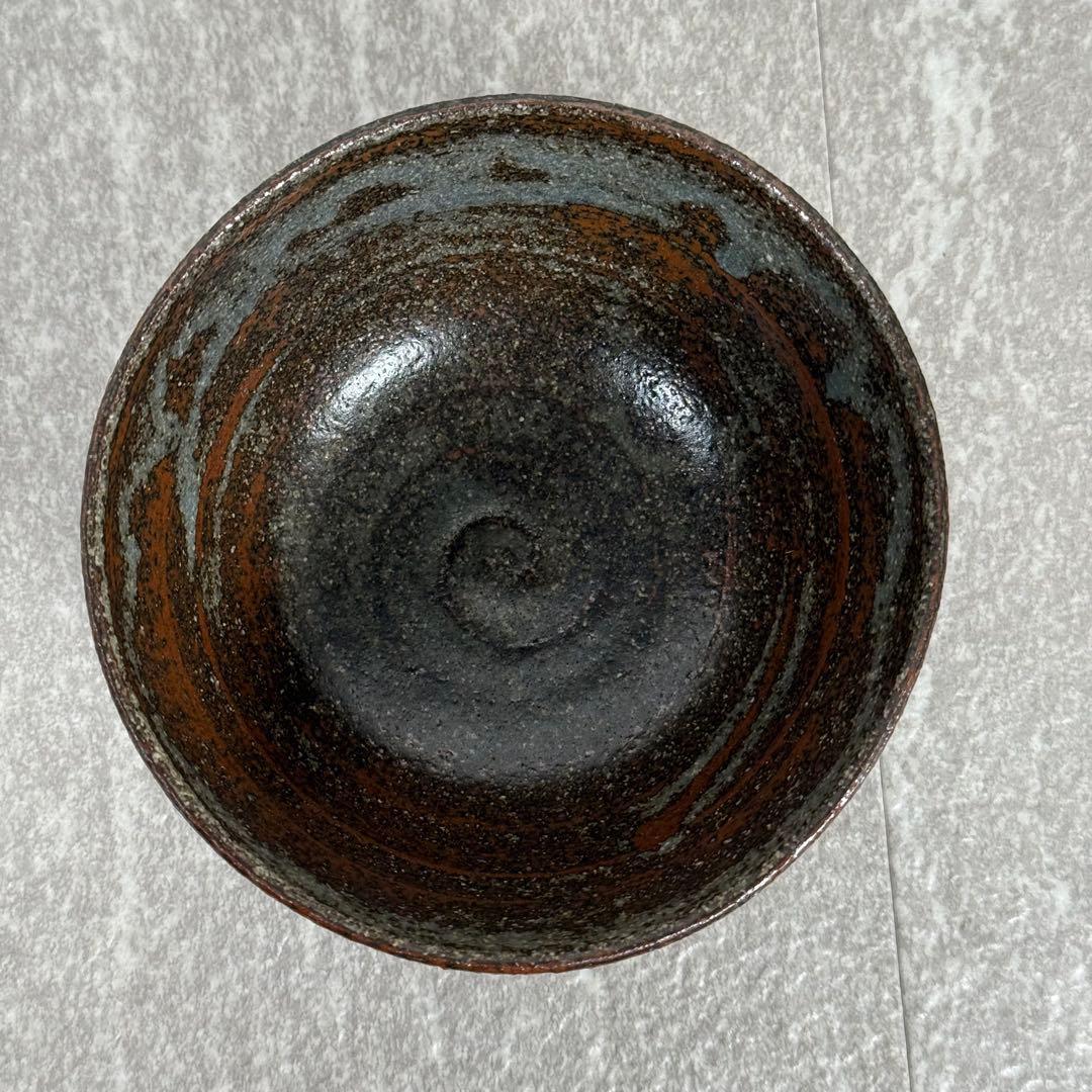 真作】加藤泥二（政雄）絵唐津 茶碗 共箱 瀬戸名門◇加藤周兵衛 直系