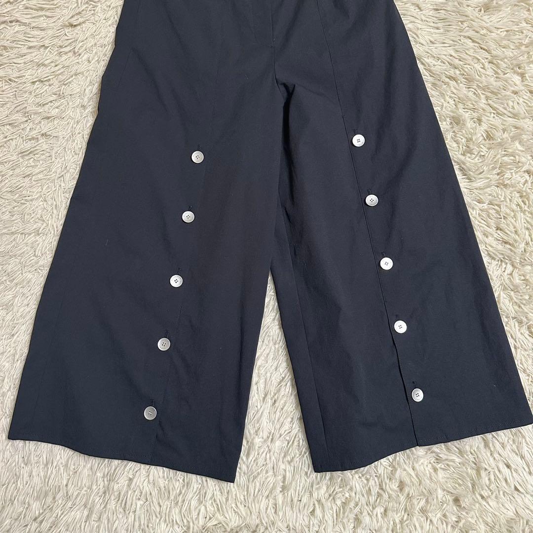 エムズグレイシー ネイビー ガウチョパンツ リボン付き ハイウエスト