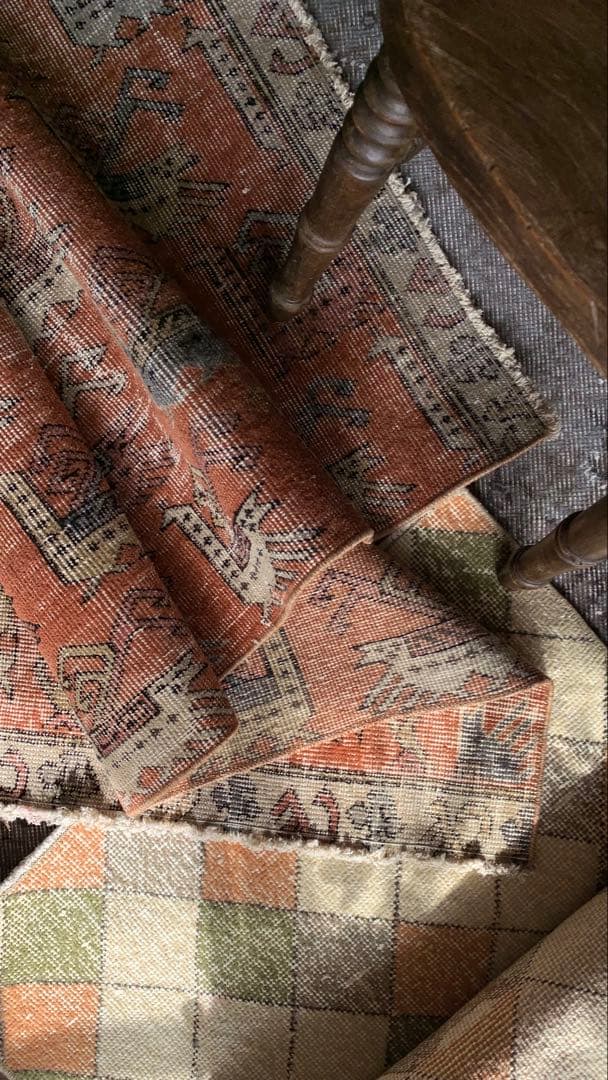 85.5×152 孔雀の行進 ViNTAGE TURKiSHRUG