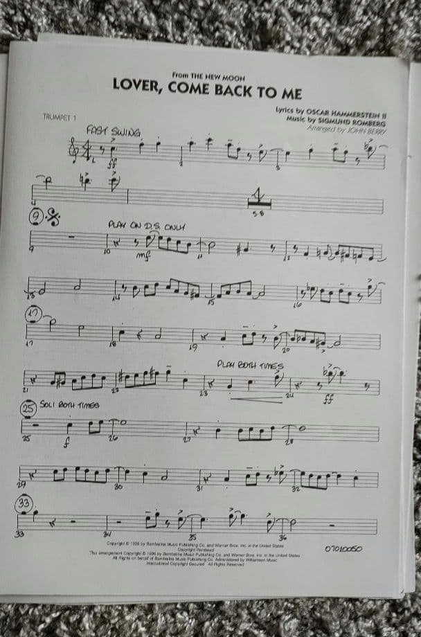 ビッグバンド譜面：Lover, Come Back to Me - メルカリ