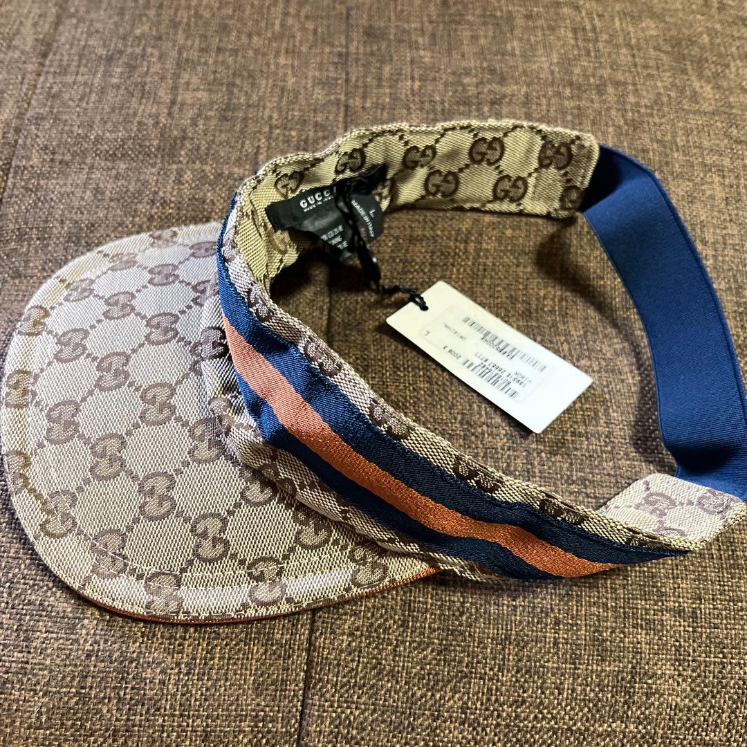 GUCCI GGパターン サンバイザー Lサイズ GUCCI GGパターン サンバイザー Lサイズ GUCCI GGパターン サン