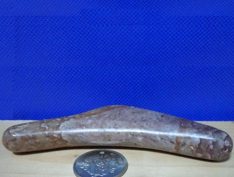 薬石苑】ツボ押し＆かっさプレート姫川薬石【翠岳：作】98mm56g