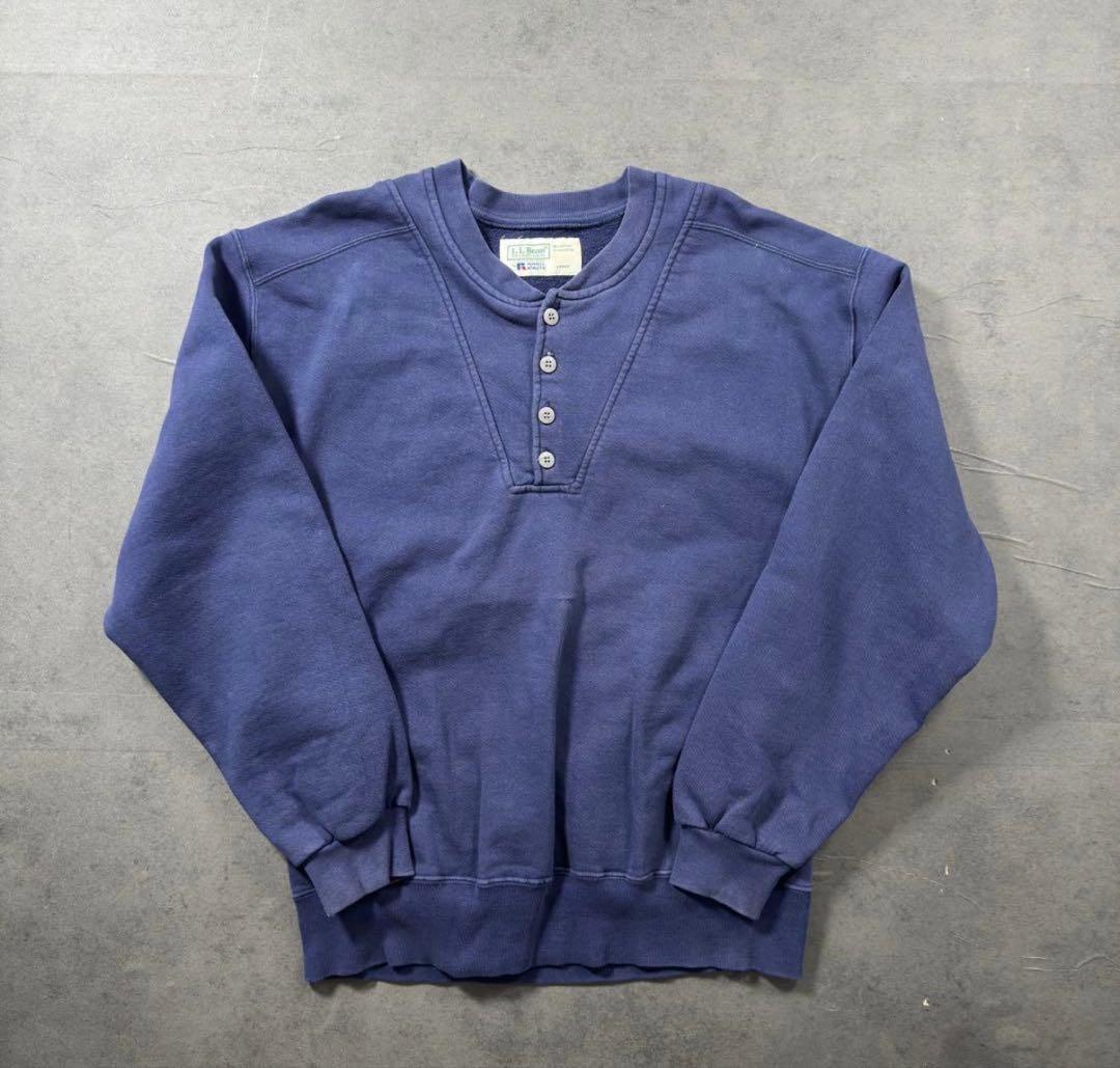 L.L.Bean × Russell 90s ヘンリーネック スウェット 古着