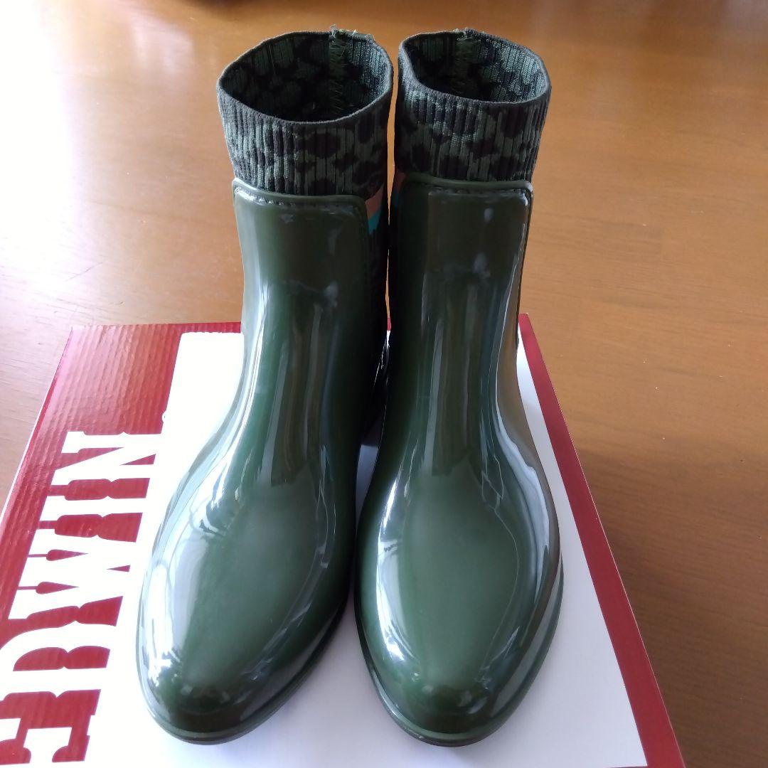 COACH コーチ レインブーツ カーキ色 - メルカリ
