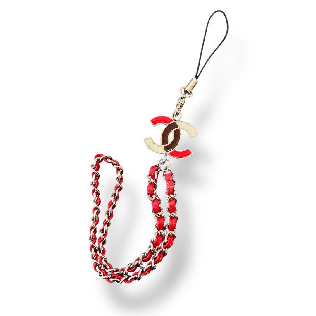 希少 美品】CHANEL ココマーク スマホ ストラップ キーホルダー