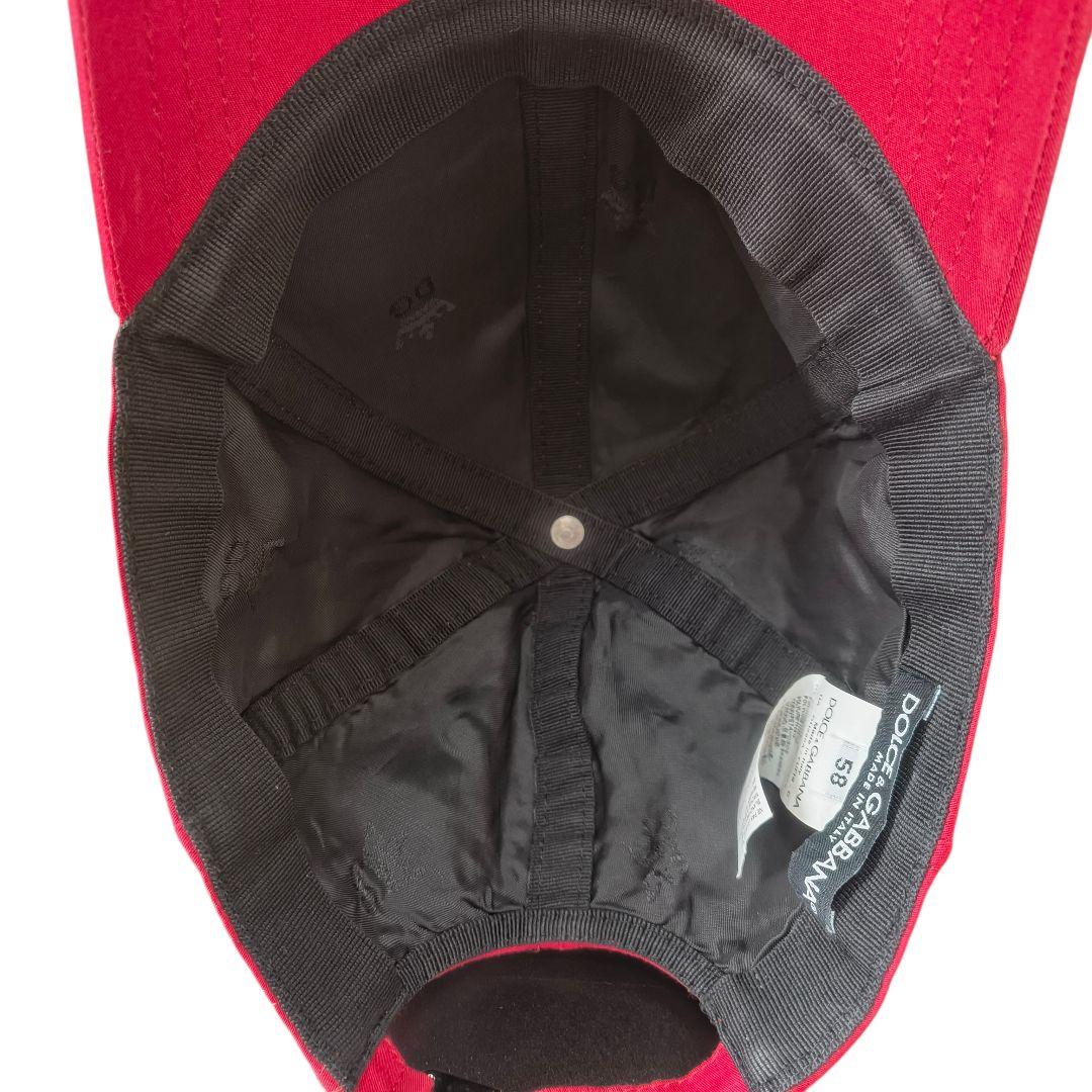 DOLCE&GABBANA ドルガバ テープロゴ size58 キャップ レッド - メルカリ