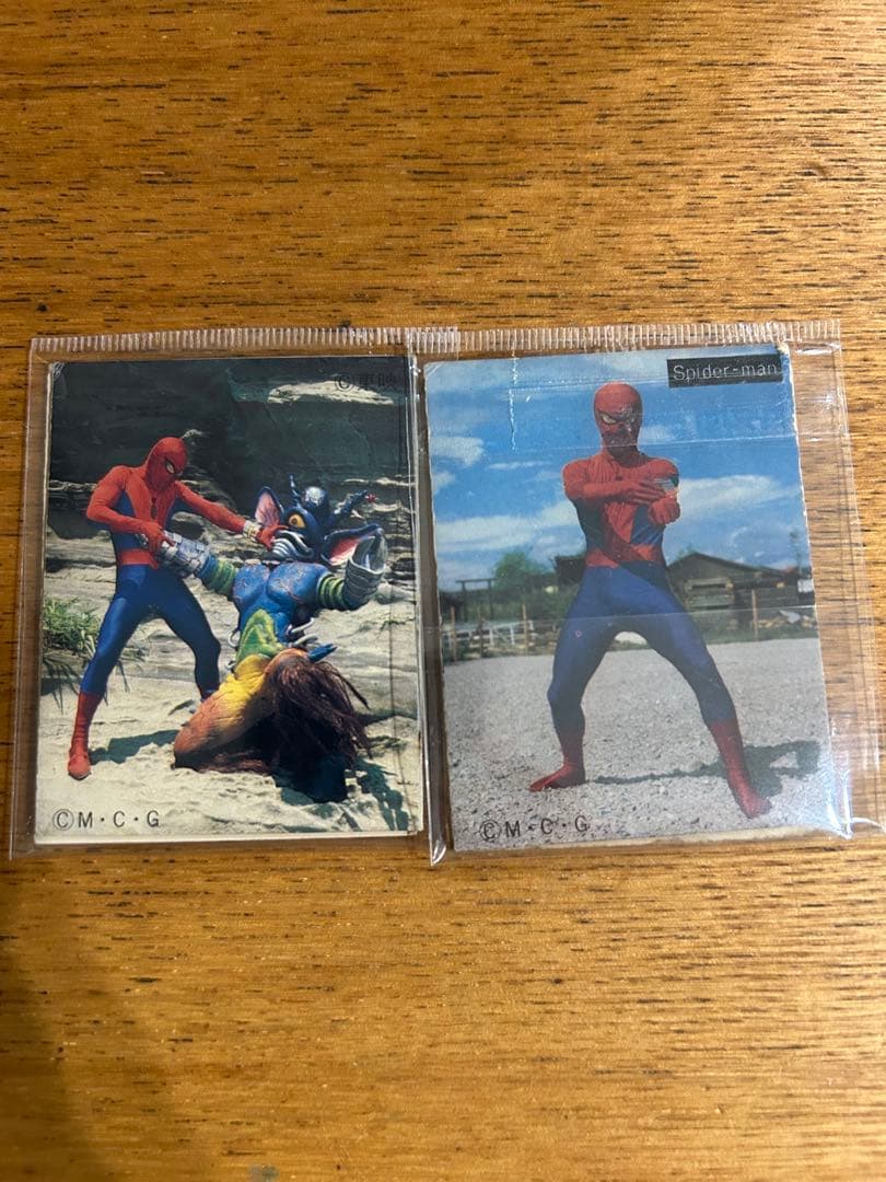 ミニカード スパイダーマン 東映 30 スパイダーマン 当時物 4枚まとめ売り