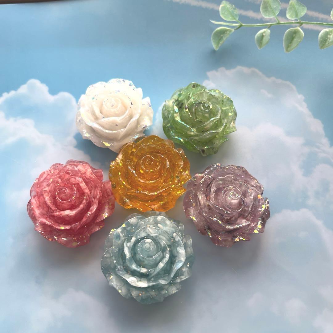 つねりん様　オルゴナイト　6色のバラ 楽天市場】【置き配配送】 オルゴナイト 蓮の花モチーフ 紫 球体