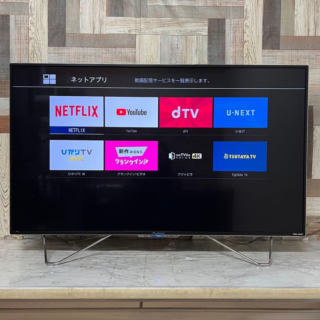 全国送料込❣️フナイ49型4K 大容量3TBHDD内蔵YouTube.ネトフリ Amazon | フナイ 49V型 液晶テレビ 4K チューナー内蔵 アンドロイド