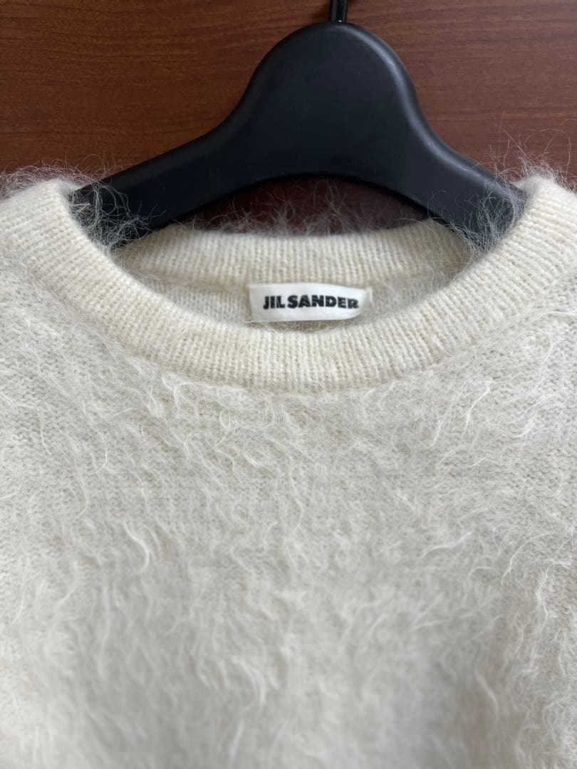 JIL SANDER ホワイトニットセーター アルパカ ニットプルオーバー