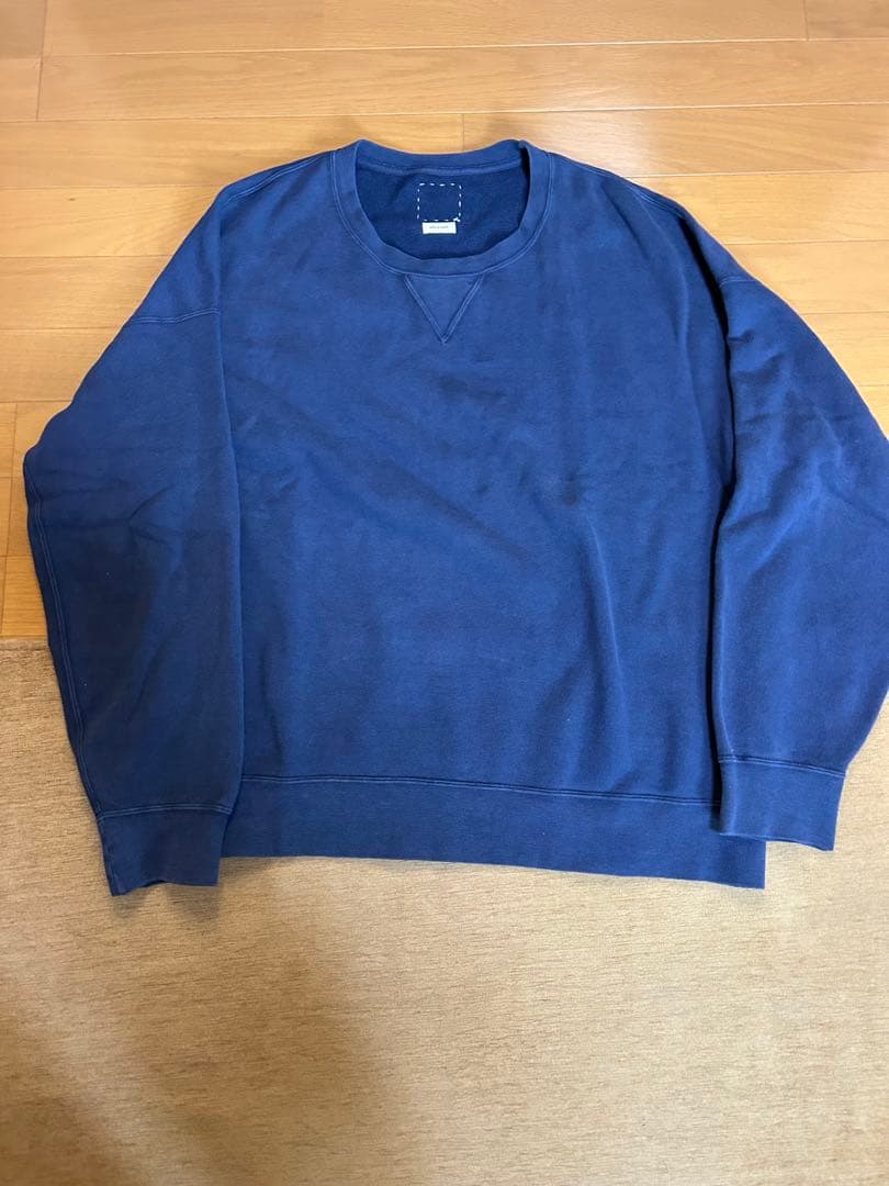 2025SS JUMBO SB SWEAT L/S DMGD/NAVY/４ 0124105010025_BLUE_01.jpg?