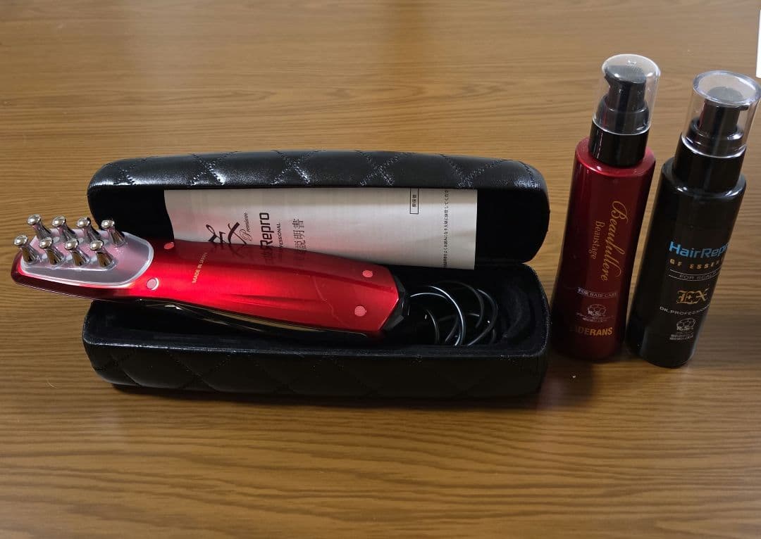 HairRepro 美顔器 赤色 + ヘアケアスプレーセット - ボディ・フェイス