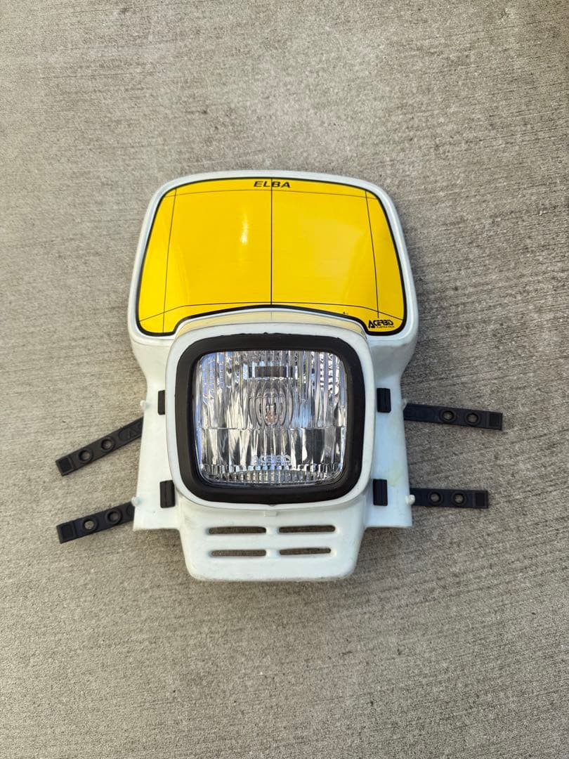 Acerbis elba ヘッドライトカウル ホワイト/イエロー - メルカリ