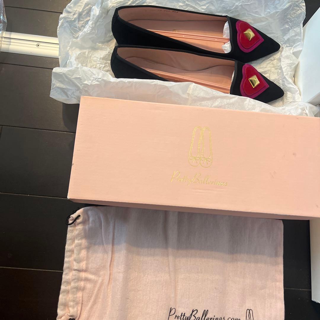 プリティバレリーナ】2018年秋冬 フラットシューズ ハートモチーフ