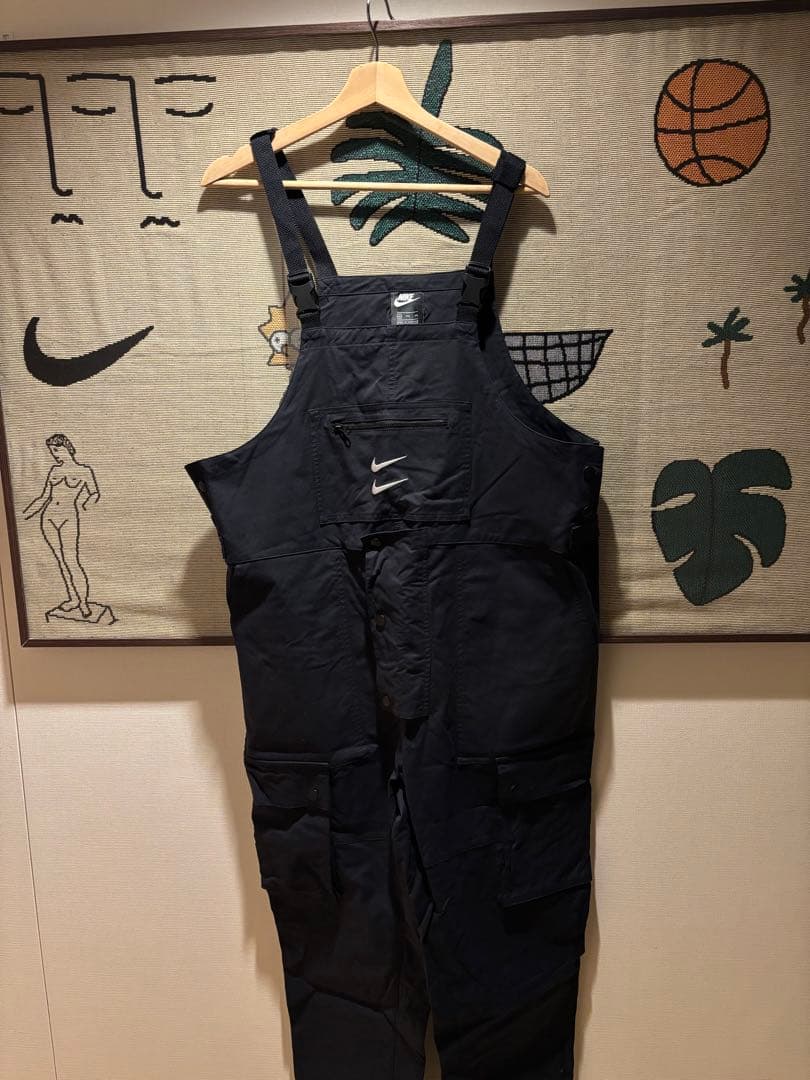 NIKE SWOOSH OVERALLS オーバーオール　サロペット 中古・古着通販】NIKE (ナイキ) NSW SWOOSH OVERALLS ブラック サイズ