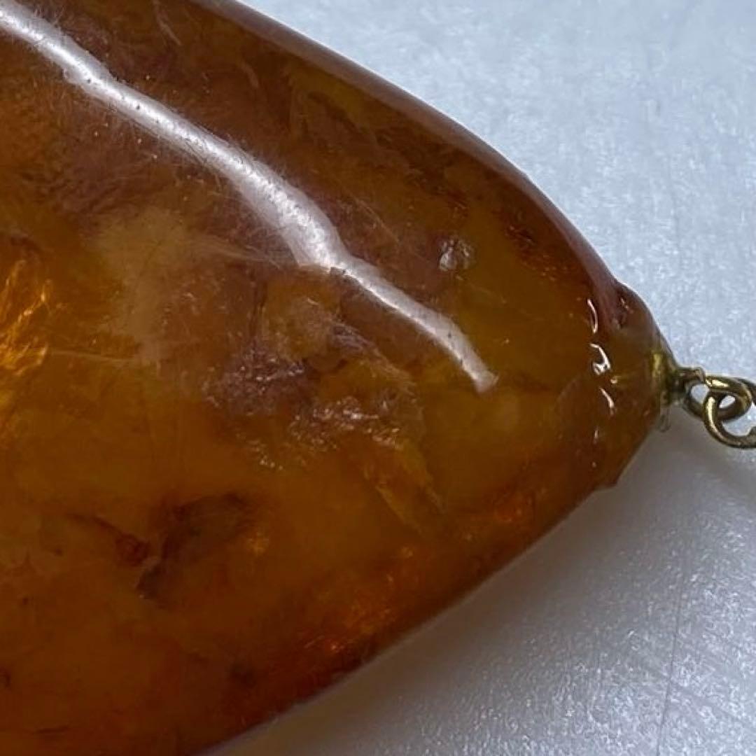 K18刻印 本琥珀 ネックレストップ 19.4g 東キ7-0927☆2Fトコニ