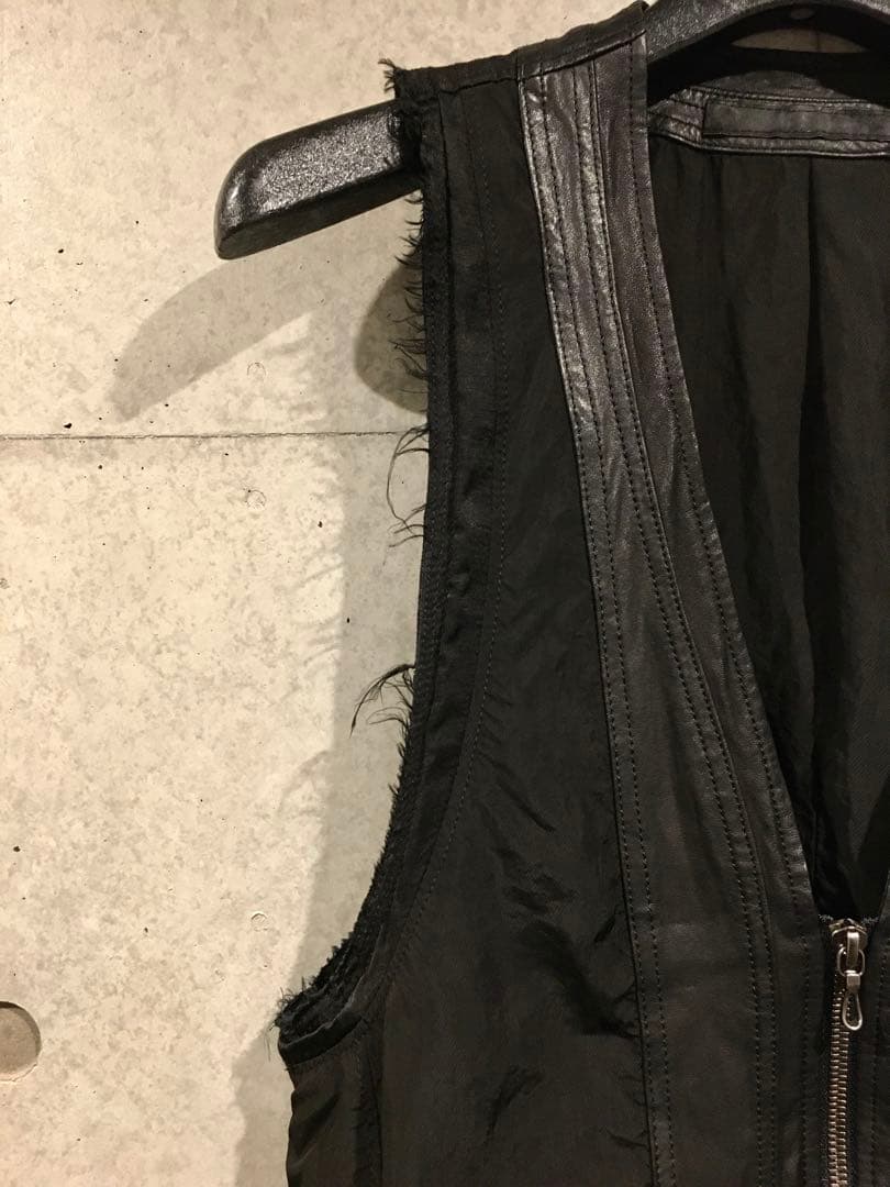 JULIUS ユリウス レザーコンビネーションファスナーベスト - メルカリ