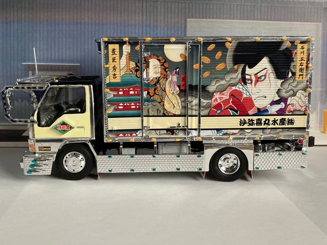 アオシマ デコトラ風神.雷神エルフ自作改造品 - メルカリ