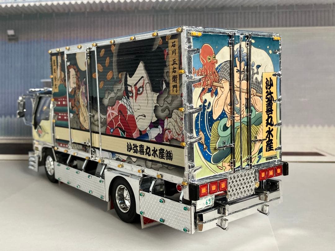 アオシマ デコトラ風神.雷神エルフ自作改造品 - メルカリ