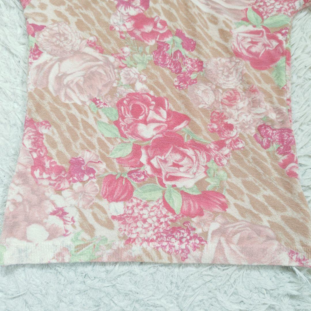 ブルマリン】アンナモリナーリ花柄アンサンブル レース 薔薇 ピンク