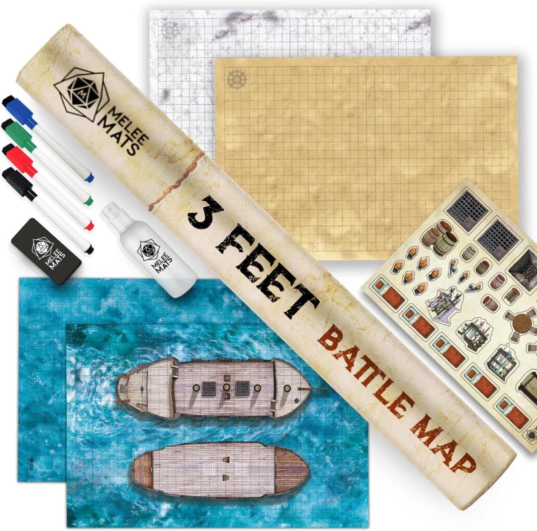 新品Melee MatsDNDマップスターターキット24x36インチ2パック両面 Melee Mats DNDマップスターターキット 24x36インチ2パック両面