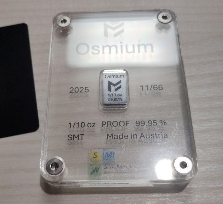 shii様専用】オスミウム インゴット（保証書付き） 重量3.11g - メルカリ