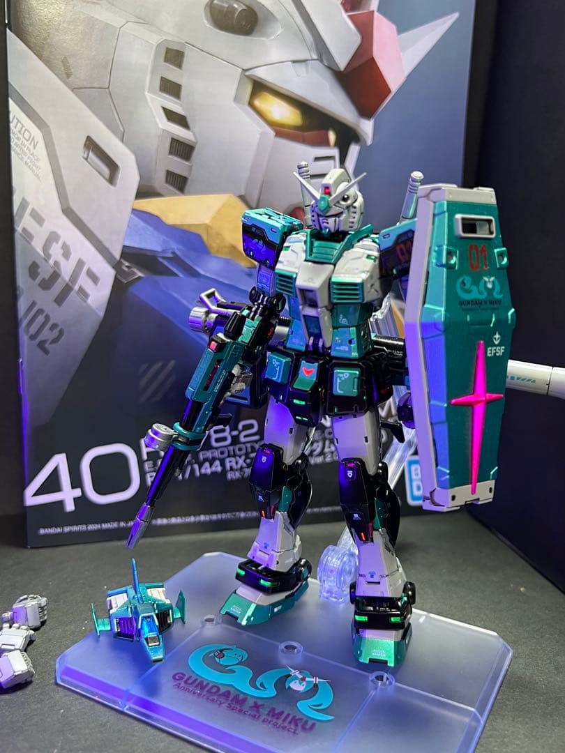 RG 1/144 RX-78-2ガンダムVer.2.0塗装完成品初音ミクカラー RG 1/144 RX-78-2ガンダムVer 2 0塗装完成品初音ミクカラー｜Yahoo