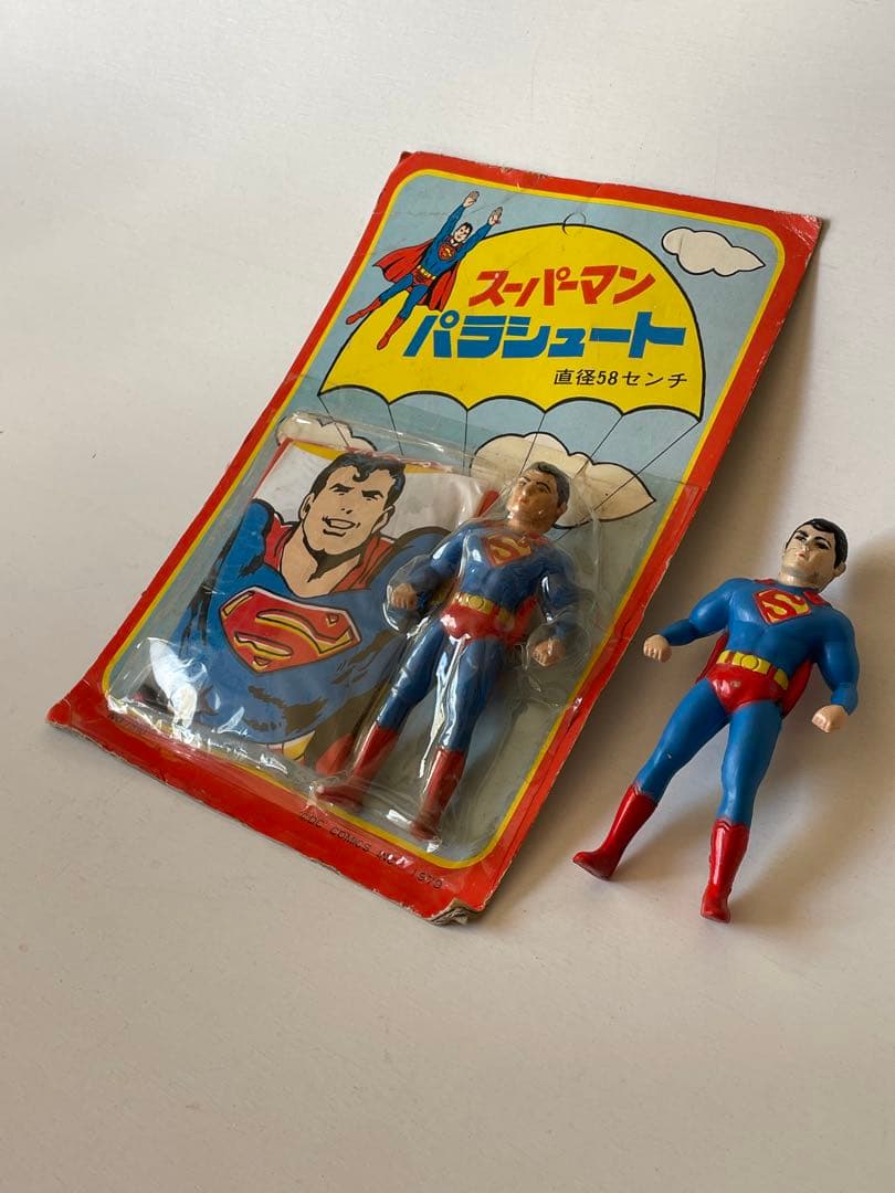 スーパーマンパラシュート 2体セット 昭和レトロ ビンテージ レア