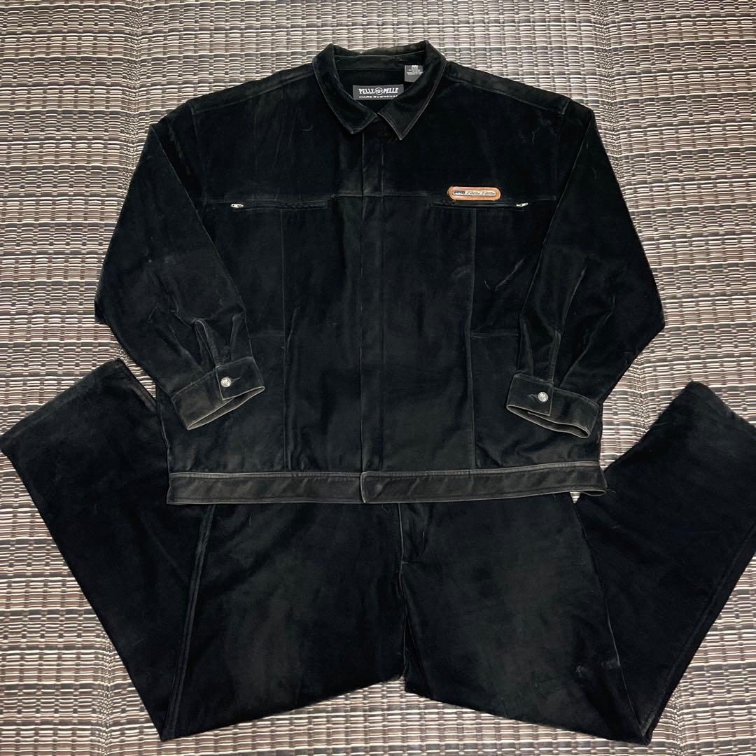 pelle pelle ベロアセットアップ デニム - メルカリ