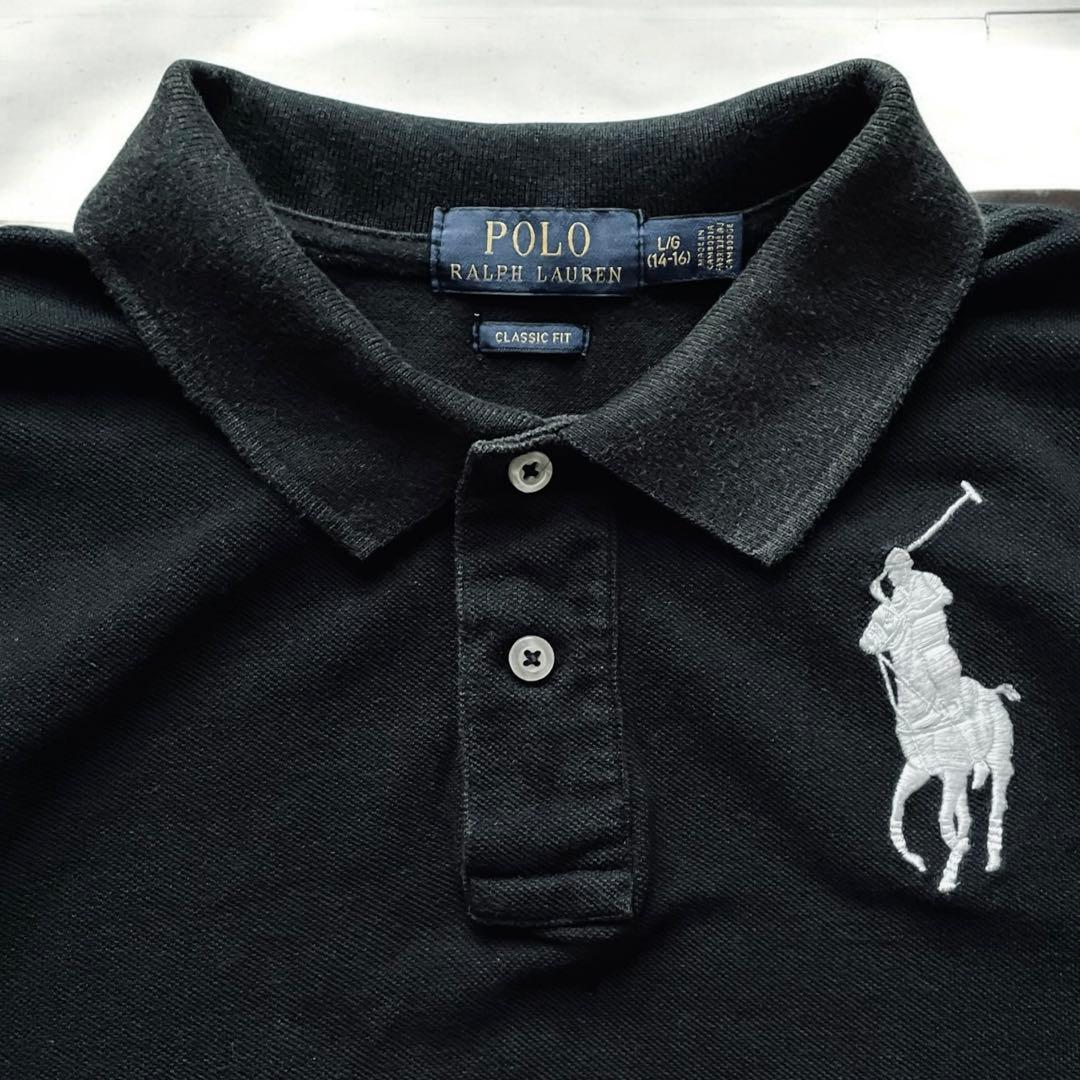 チーフキーフ】Polo Ralph Lauren ビッグポニー ポロシャツ 黒 - メルカリ
