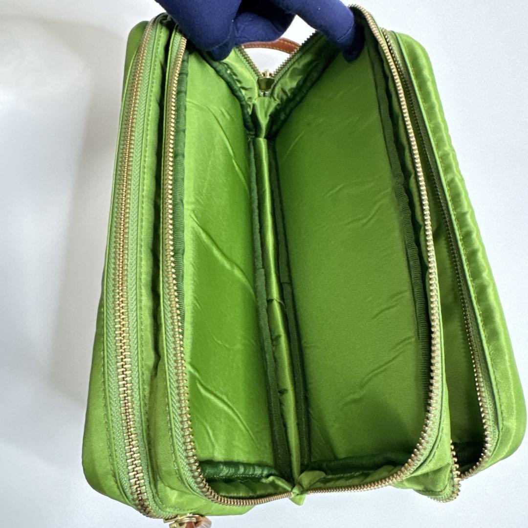 極美品】Felisi フェリージ ナイロンポーチ 719 グリーン - メルカリ