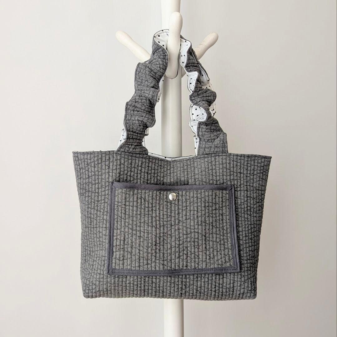 ユミ様専用 ヌビバッグ フリルハンドル ヌビトートバッグ A4サイズ