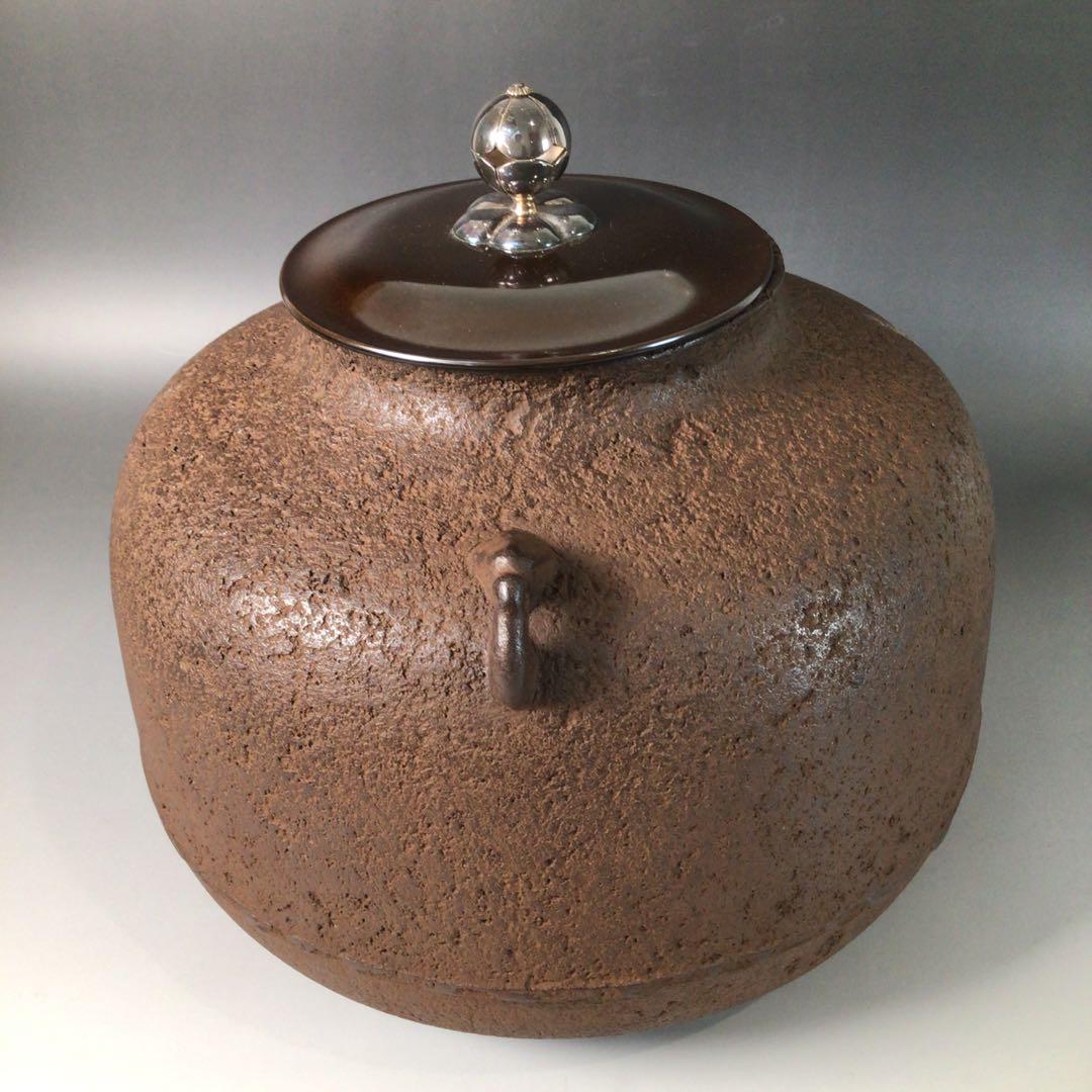 S2 茶釜 『釜師 和田美之助造』『銀摘み』『阿弥陀堂釜』 共箱