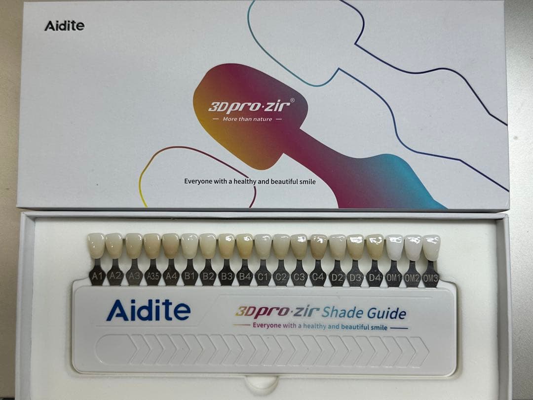 歯科技工　シェードガイド　3DPRO アイダイテ Aidite ジルコニア3D pro 厚さ18mm ブリーチの通販 | Ciモール | Ciモール