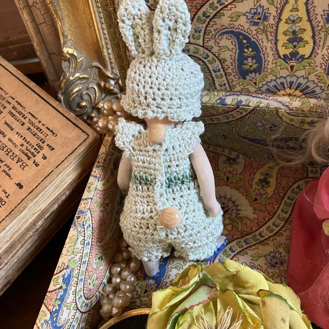 ドイツアンティーク ビスクドール ミニョネット ウサギ耳 - メルカリ