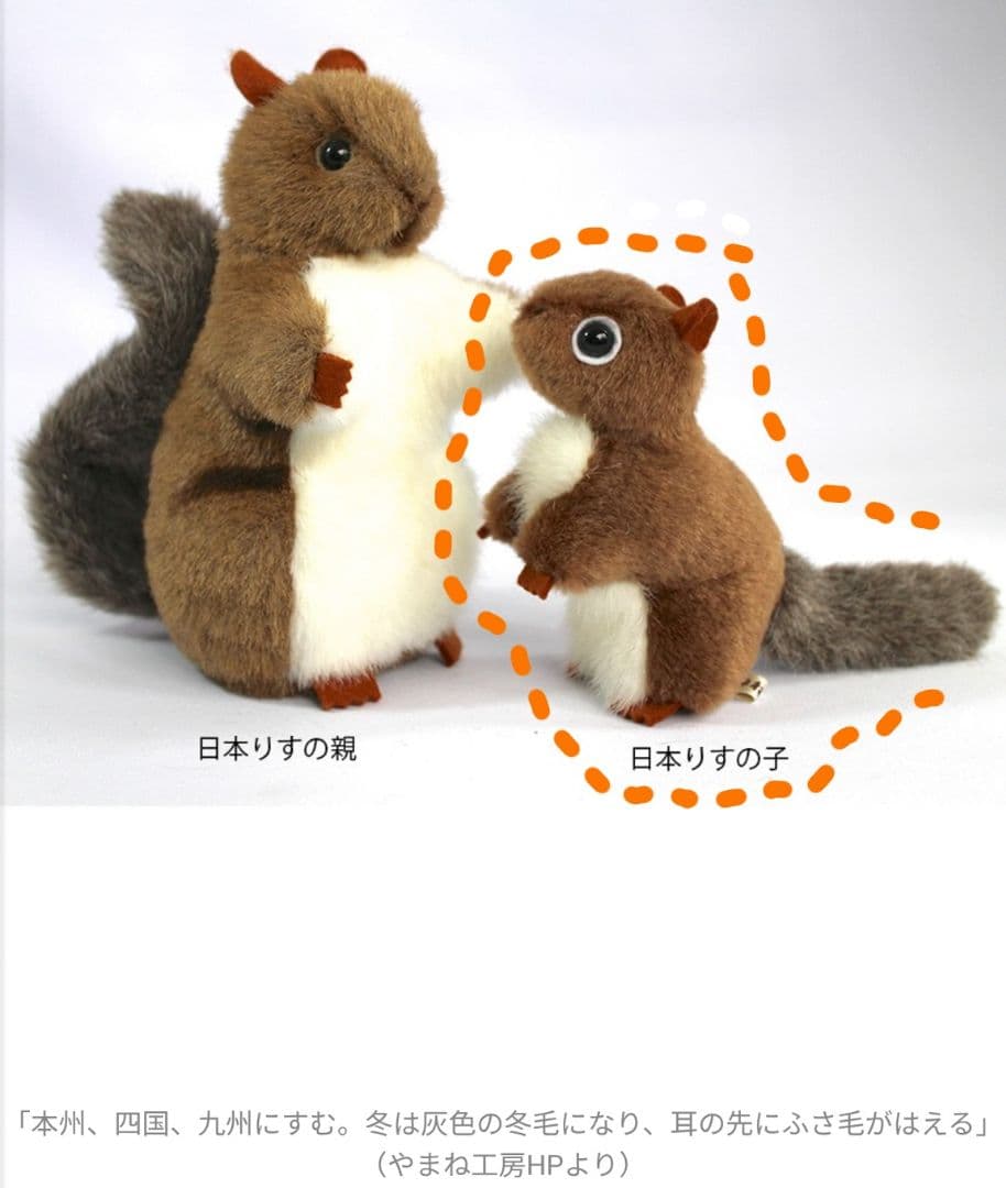 やまね工房 ぬいぐるみ 日本リスの子 ニホンリス - メルカリ