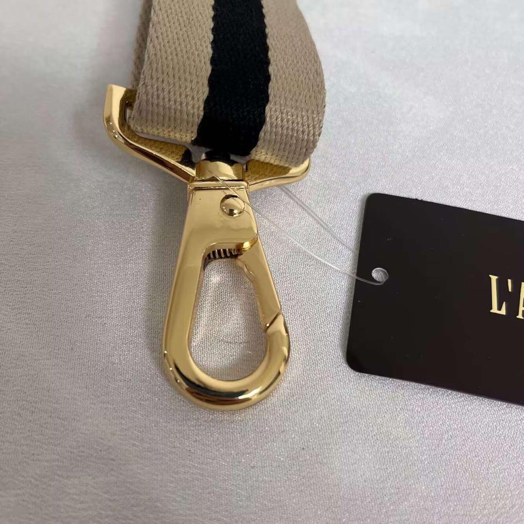 L'Appartement ストラップ ベージュ/ブラック - メルカリ