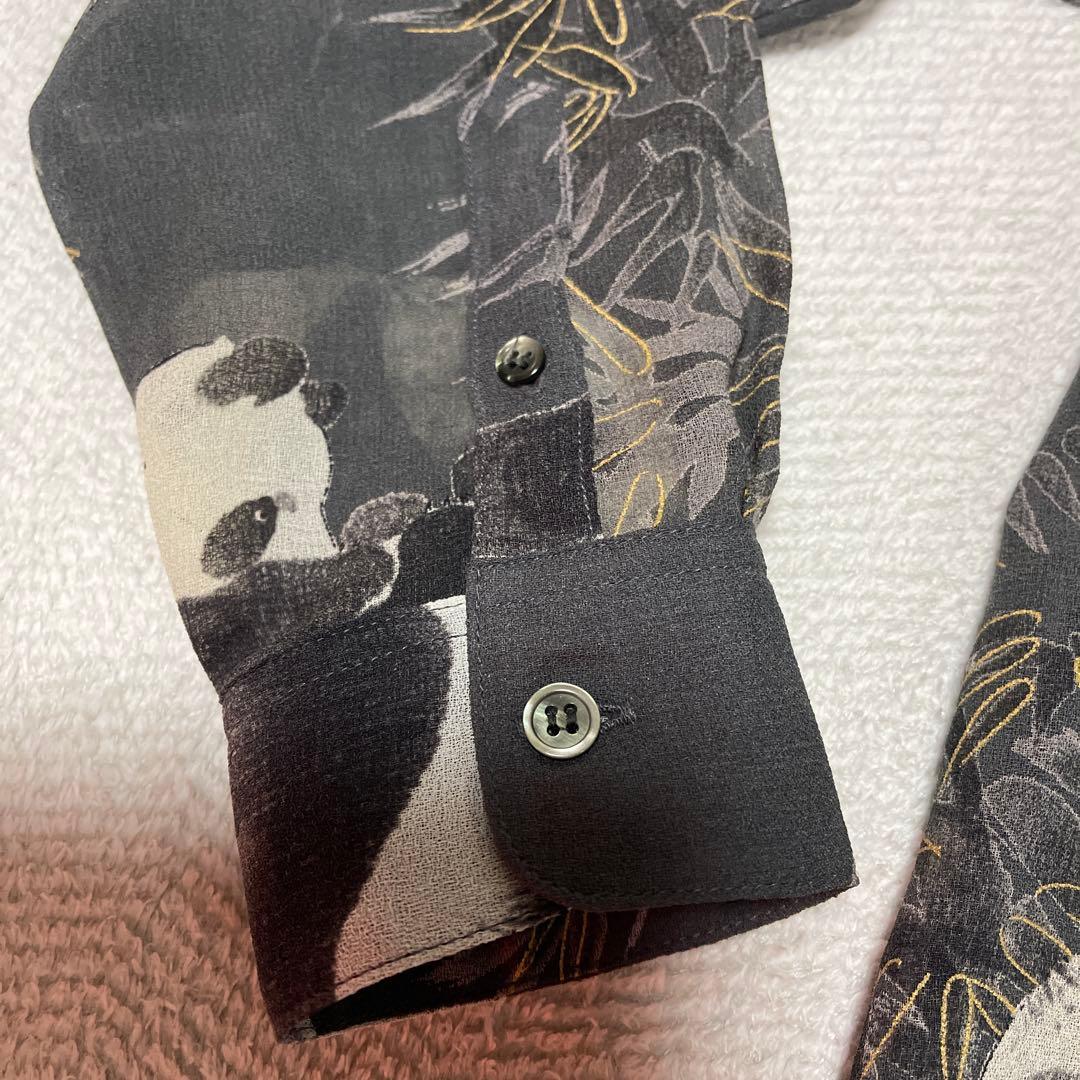 未使用に近い】Powder パウダー 下迫秀樹 パンダ柄シャツブラウス