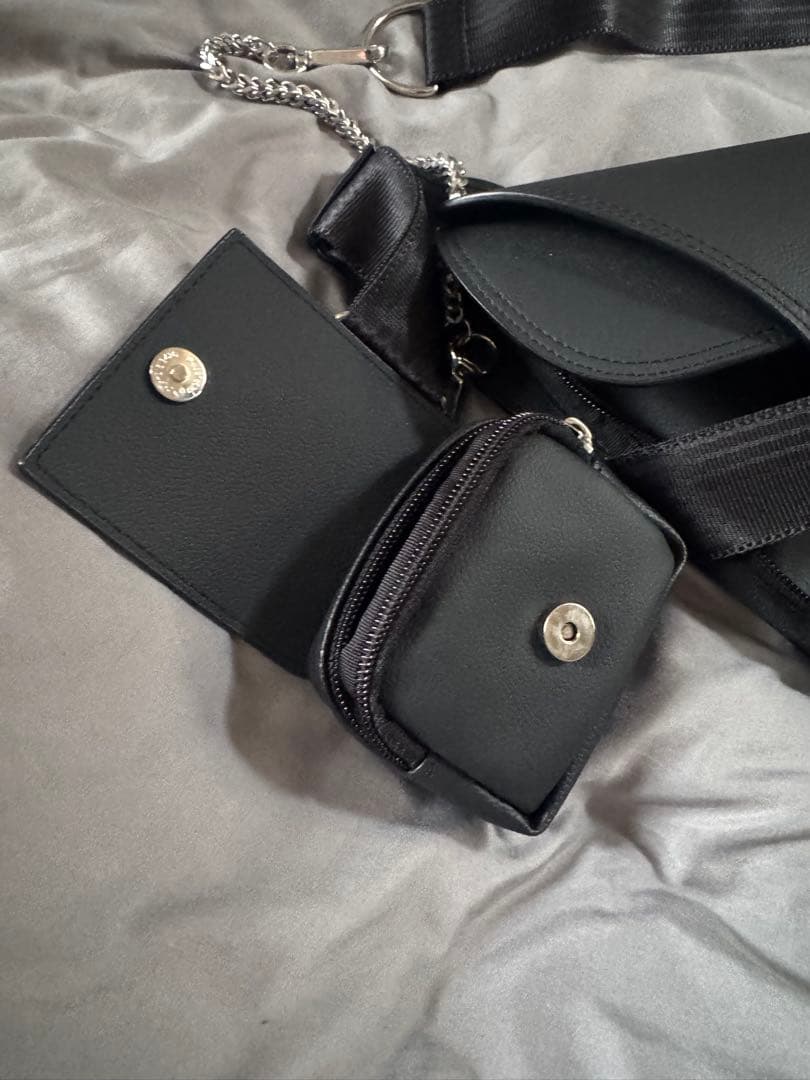 iugamakaras トリプルカバード ショルダーバッグ ブラック 韓国