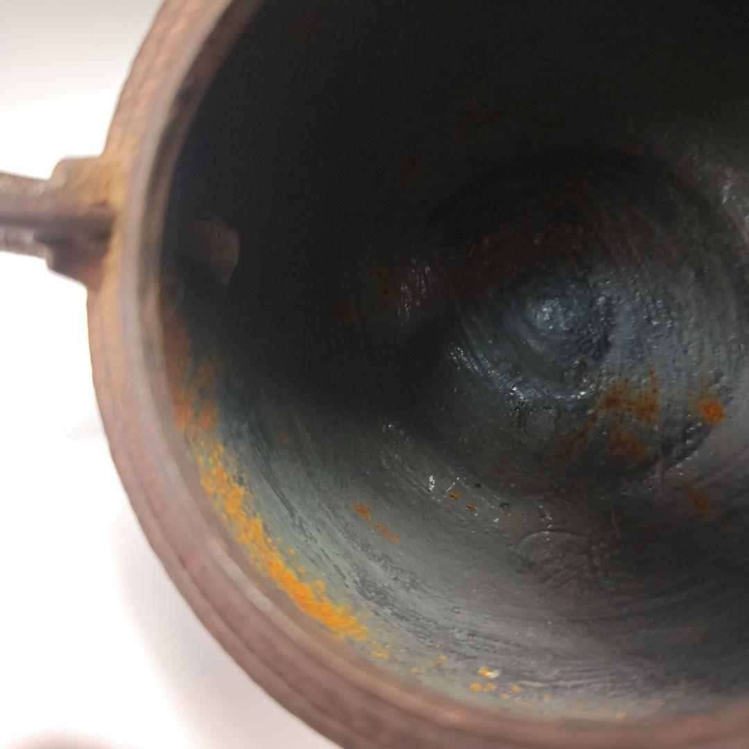 ウ309 鉄瓶『釜師 佐藤浄清造』『肩衝松地紋 鉄瓶 共箱』茶道具 急須