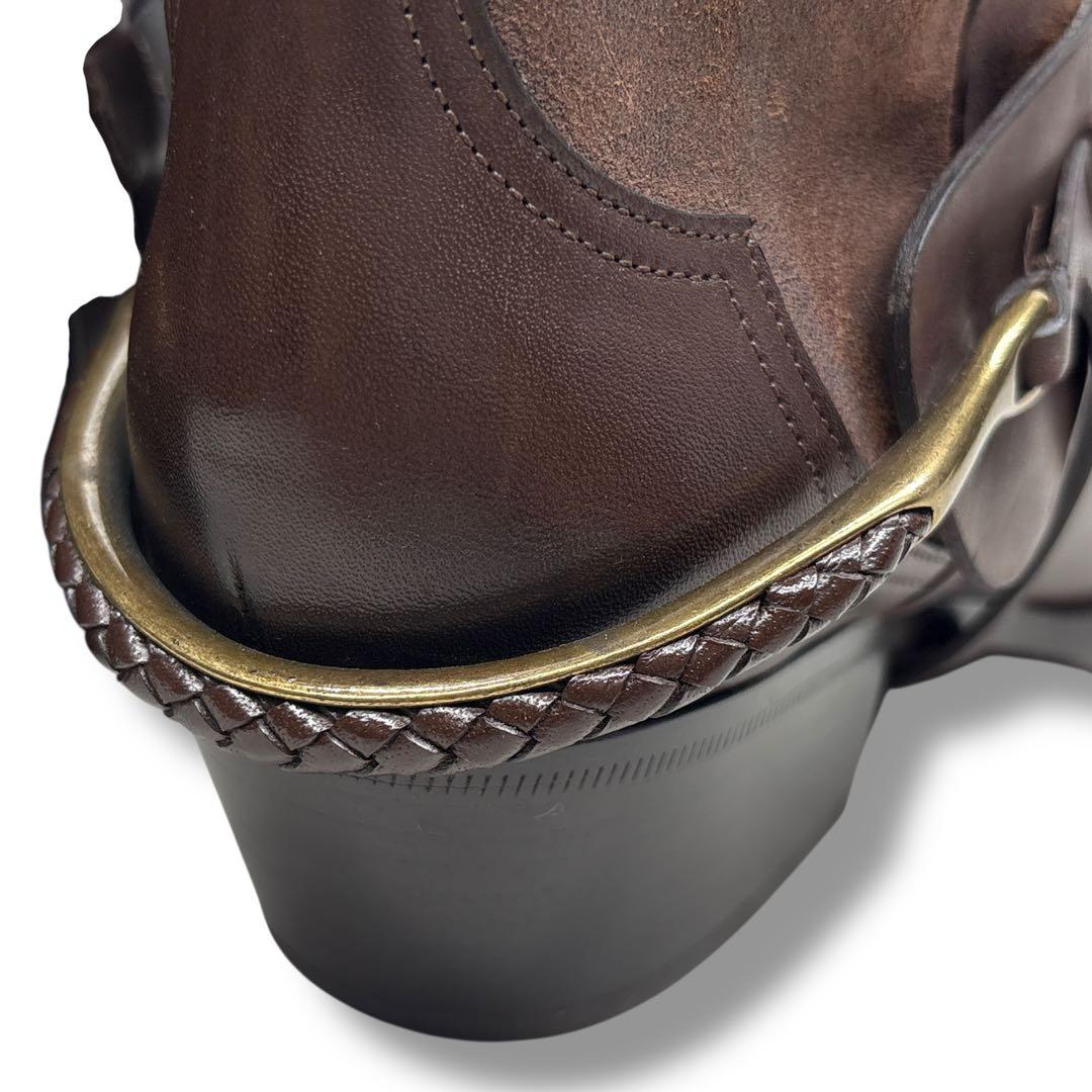 極美品□SARTORE【23.0】ハーネスブーツ レザー スエード ブラウン 茶